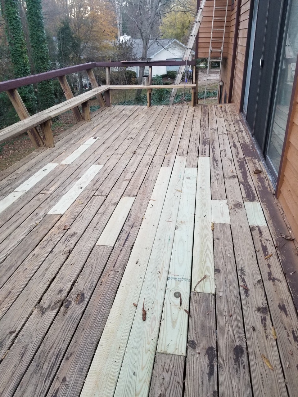 Roswell GA 30076 Deck Staining Project Including Wood Replacement